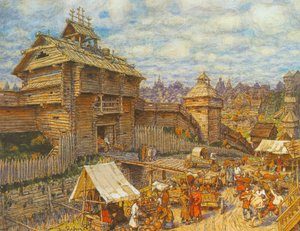 Trästaden Moskva på 1300-talet