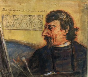 Porträtt av Paul Gauguin
