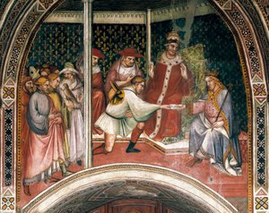 Historien om påven Alexander III, fresk av Spinello Aretino