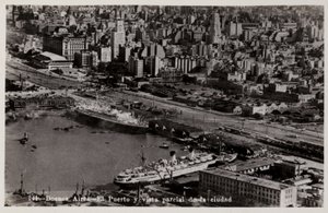 Hamn och partiell utsikt över staden, Buenos Aires, Argentina