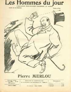 Omslag till "" The Men of the Day "", Satirical in B & W av Aristide Delannoy