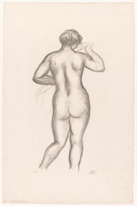 Naken kvinna sedd bakifrån Femme nue de dos (originaltitel) av Aristide Maillol (signed by artist)
