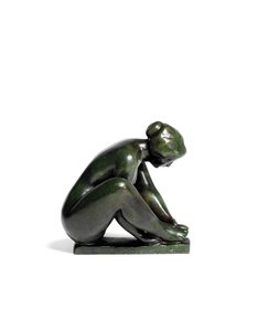 Hukande Flicka Håller En Fot av Aristide Maillol