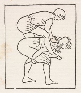 Daphnis och Chloe: Daphnis lägger äpplet i Chloes famn av Aristide Maillol
