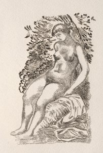 Illustration till en dikt av Pierre de Ronsard av Aristide Maillol
