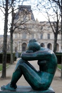Tuileries Garden, Aristide Maillol, Night, Paris, Frankrike (foto) av Aristide Maillol