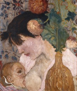 Mamma och barn; Mere et Enfant, ca 1895 (olja ombord)