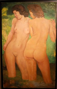 Sisters bathing, ca 1940 (olja på duk) av Aristide Maillol