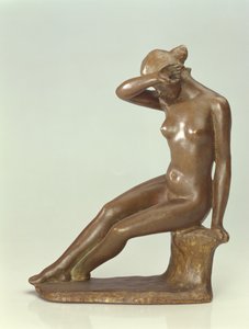 Kvinna som täcker sitt ansikte med sin hand, 1900 (brons)