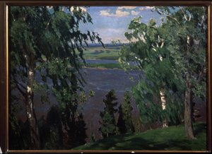 Grönt brus. Målning av Arkadi (Arkady) Alexandrovich Rylov (1870-1939), olja på duk