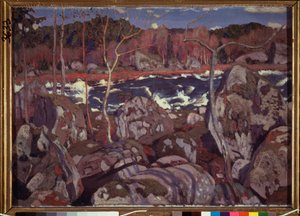 Vår i Finland. Målning av Arkadi (Arkady) Alexandrovich Rylov (1870-1939), olja på duk