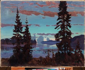 Sömnlös natt. Målning av Arkadi (Arkady) Alexandrovich Rylov (1870-1939), olja på duk