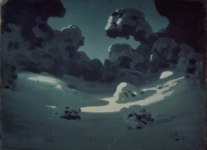 Månskensfläckar i skogen. Vinter, 1898-1908 av Arkhip Ivanovich Kuindzhi