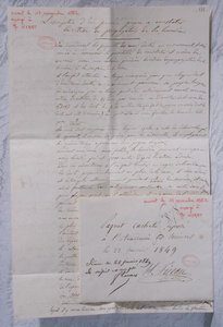 Brev som beskriver Fizeaus experiment för att bestämma ljusets hastighet av Armand-Hippolyte-Louis Fizeau