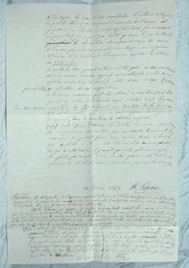 Brev som beskriver Fizeaus experiment för att bestämma ljusets hastighet av Armand-Hippolyte-Louis Fizeau