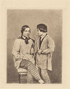 [Man och pojke] av Armand Hippolyte Louis Fizeau