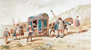 En 1500-tals adelsmanshästdragna kull