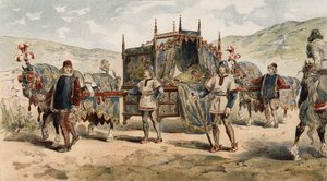 Kull av en chatelaine, tid för hertigarna av Bourgogne, 1400-talet av Armand Jean Heins