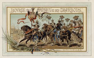 Metall- och kolbörs, Bryssel (färg litho) av Armand Jean Heins