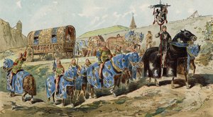Ädel damvagn, 1200-talet