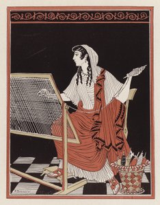 Penelopes trohet mot sin man Odysseus (färg litho)