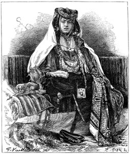 Ouled Nageldansare, Algeriet, c1890