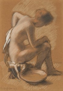 Kvinna vid hennes toalett Kvinna vid hennes toalett, 1917. av Armand Rassenfosse