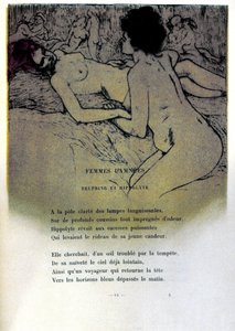 Illustration av Armand Rassenfosse (1862 - 1934) till dikten "Fördömda kvinnor" i "Les fleurs du mal" av Charles Baudelaire (1821-1867) 1899 av Armand Rassenfosse