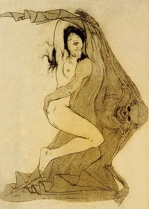 Illustration från Les Fleurs du Mal, dikter av Charles Baudelaire, 1899