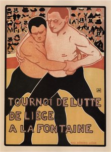 Brottningsturnering, Liège, 1899 av Armand Rassenfosse