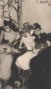 Le Bar (The Bar) 1893 (mjukmarkerad etsning, akvatint och roulette)