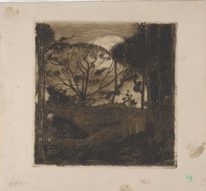 Le Soir (kväll) eller La Glaneuse (Gleaner) 1893 (etsning, akvatint, tvätt och roulette) av Armand Séguin