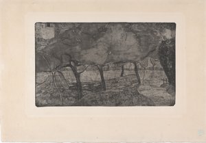 Les Pommiers (Äppelträden) 1893 (etsning, akvatint och torrnål) av Armand Séguin