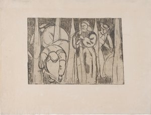 Les Rouisseuses (Linsamlarna) 1893 (etsning) av Armand Séguin