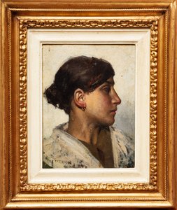 Commoner Woman (olja på pannå)