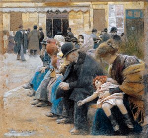 Emigrants, av Arnaldo Ferraguti (1862-1925)