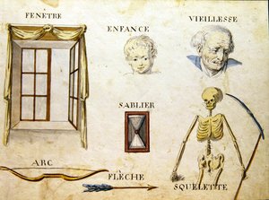 Illustrationer från "A French Alphabet Book of 1814", pub. av Charles Plante Fine Arts