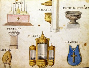 Illustrationer från "A French Alphabet Book of 1814", pub. av Charles Plante Fine Arts