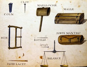 Illustrationer från "A French Alphabet Book of 1814", pub. av Charles Plante Fine Arts
