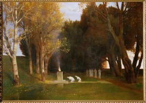 Heiliger Hain - Heliga lunden ... (målning på duk) av Arnold Böcklin