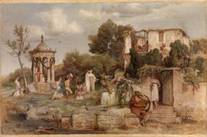 Romersk vinstuga av Arnold Böcklin