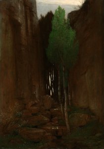 Spring in a Narrow Gorge (Källa i en klippskåra) av Arnold Böcklin