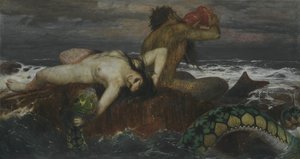 Triton och Nereid av Arnold Böcklin