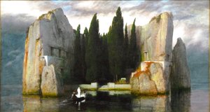 Tyska: Die Toteninsel De dödas ö av Arnold Böcklin