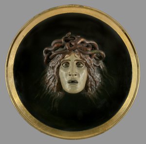 Sköld med ansiktet på Meduse, 1897 av Arnold Böcklin