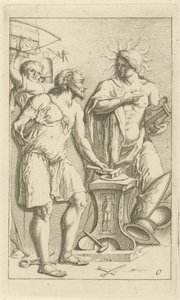 Apollo i Vulcans smedja Syndascen, öppen för målare, bildhållare etc. (serietitel) av Arnold Houbraken
