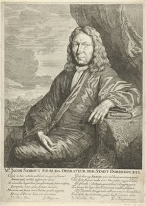 Porträtt av Jacob Sasbout Souburg Jacob Sasbout Souburg. Operatör av Staden Dordregt. etc. (titel på objekt) av Arnold Houbraken