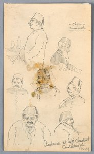 Publik på Café i Konstantinopel av Arnold William Brunner