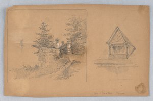 Två skisser av Mr. Bowles hem av Arnold William Brunner