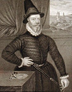 Porträtt av James Douglas, 4th Earl of Morton (c.1516-1581), från "Lodge